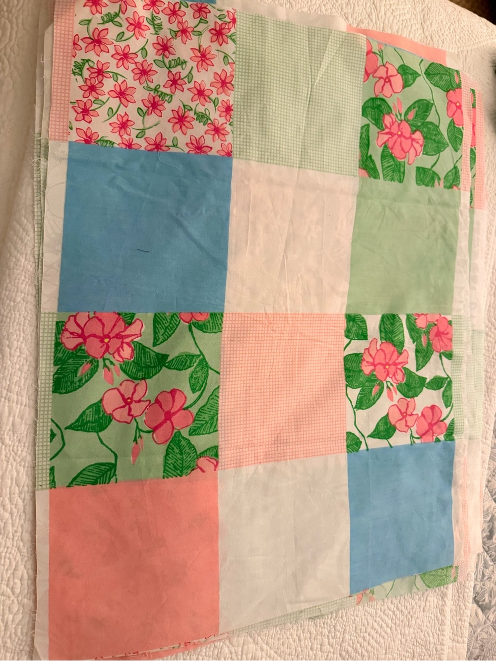 New (10) 18” x 22.5” panels of Lilly Pulitzer “Perfectly Patched” cotton fabric